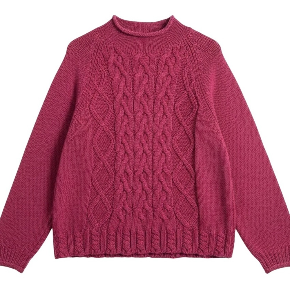 The Limited Vintage Burgundy Berry Pink Sweater Minimalist 90s Capsule Small‎